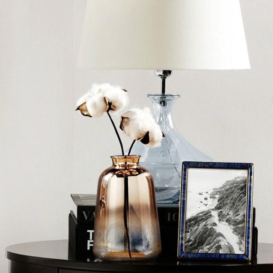 Aurivista Spiegelnde Gradient-Gold-Vase | Modernes Design | Dekoratives Highlight für Zuhause