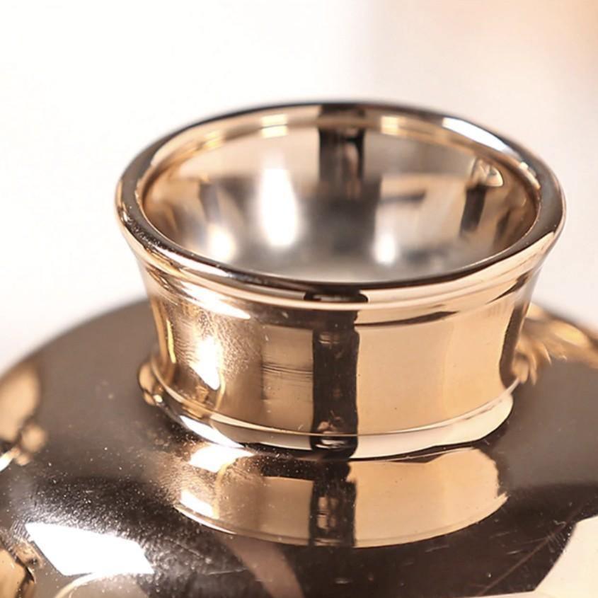 Aurivista Spiegelnde Gradient-Gold-Vase | Modernes Design | Dekoratives Highlight für Zuhause