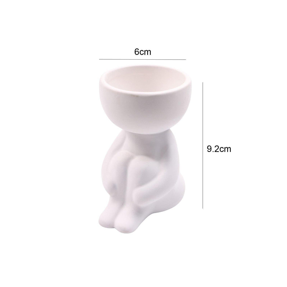 MiniMensch Keramik Sukkulenten Pflanztopf | Verspielte Figur Deko | Handgefertigter Pflanzentopf für Zuhause