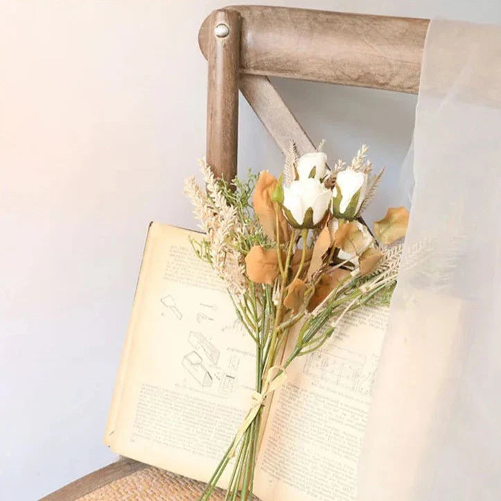 BlossomEternal Faux Trockenrosen-Bund | Elegante Deko-Blumen | Langlebig & Pflegeleicht