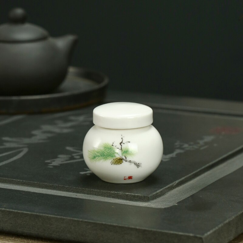 TeaVault Weiße Keramik Teedose | Feuchtigkeitsbeständiger Aufbewahrungsbehälter für Tee, Kaffee & Bonbons | Versiegelte Keramikdose für Küche & Zuhause