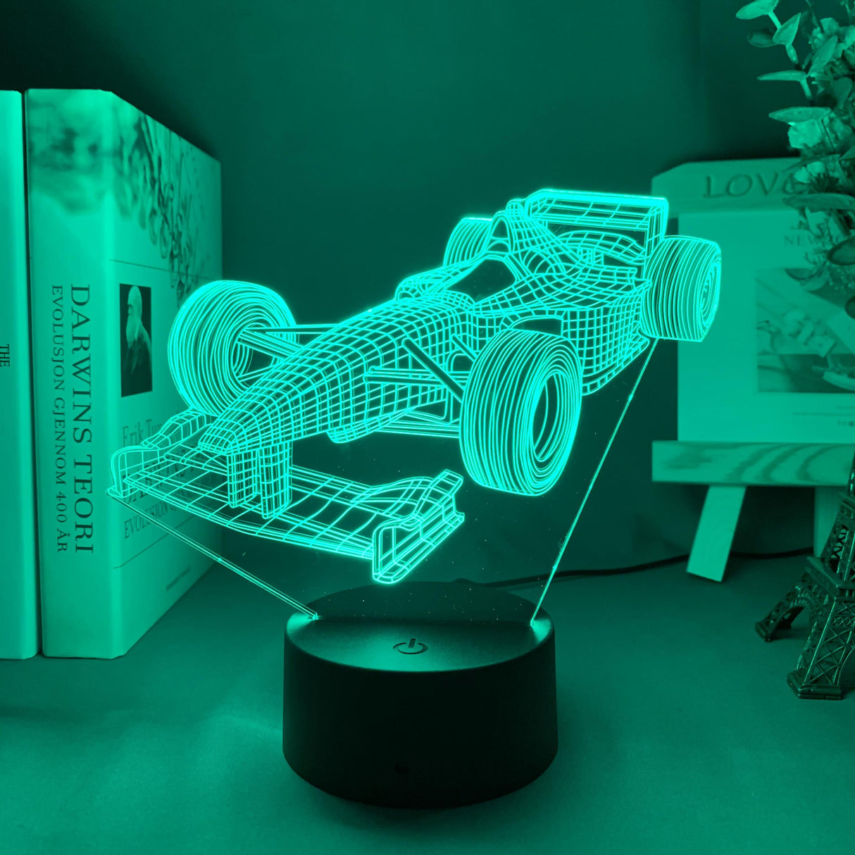 SpeedLight Formel-1 3D-Illusionslampe | Farbwechsel-Modus | LED Nachttischlampe | Deko für Motorsportfans