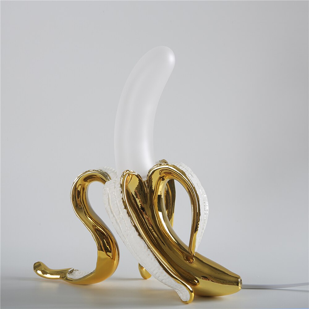 GoldenGlow Art Deco Tischlampe | Banane Design | Modern & Stilvoll | Elegante Beleuchtung