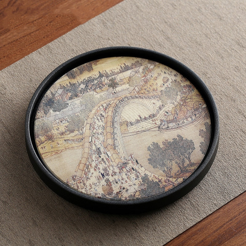 TeaHaven Chinesisches Teetablett | Traditionelles Design | Hochwertiges Material | Perfekt für Teezeremonien