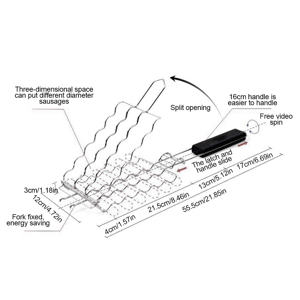 GrillMaster Wursthalter Barbecue Rack | Perfektes Grillerlebnis | Stabil & Vielseitig | Für Grill- und BBQ-Fans