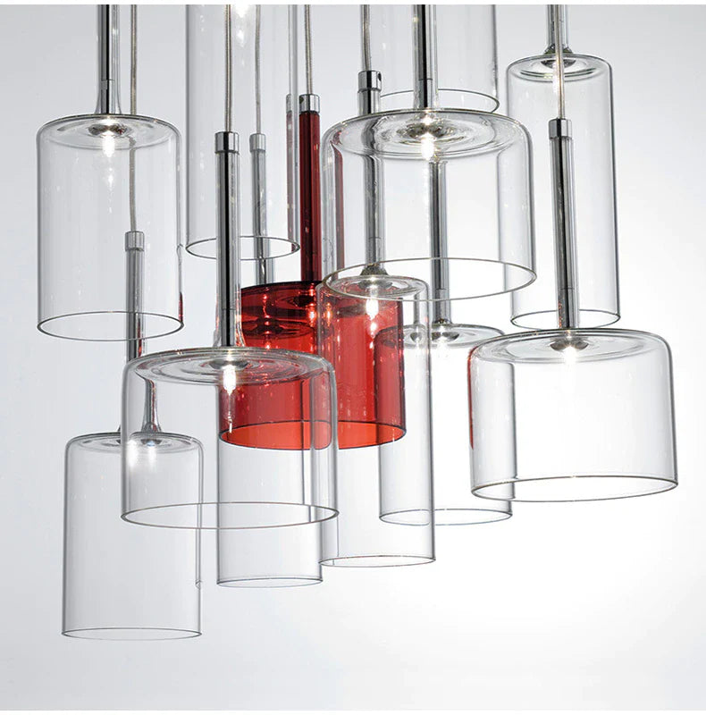 AuraGlas Elegante Glas-Deckenleuchte | Esszimmerlampe | Zeitloses Design | Stimmungsvolle Beleuchtung