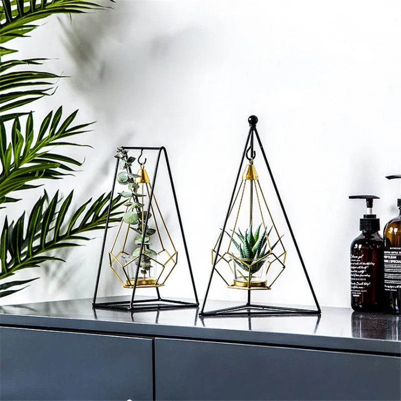 LustraDiamond Hängender Kerzenhalter | Geometrisches Design | Eleganz für Innen- & Außendekoration