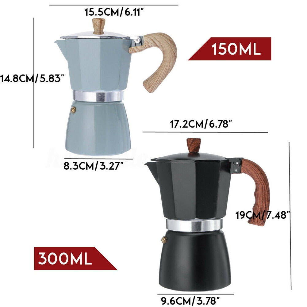 CaffeFiore Espresso Pot | Klassische italienische Espressokanne | Perfekt für Zuhause und Büro
