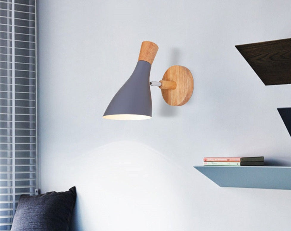 GlowWood Moderne LED-Holz Schlafzimmer Wandlampe | Minimalistisches Design | Warmweißes Licht | Energieeffizient