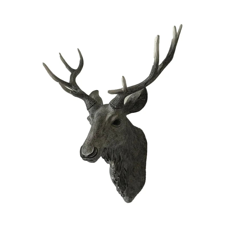 DeerCraft Harz Hirschkopf Wanddekoration | Faux Taxidermie | Bauernhaus-Deko | Tierkopf für die Wand