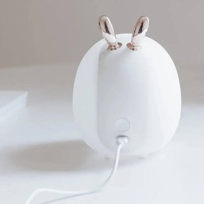 GlowCritter Nachtlampe | USB Wiederaufladbare LED Kinderlampe | Leuchtende Tier-Dekoration | Hase & Reh