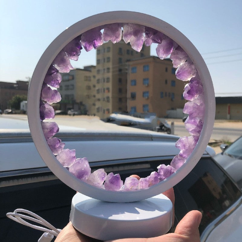 HerbGlo Kristall Nachtlicht | Natürliches LED Tischlicht | Heilkräuter & Stimmungsvolles Design