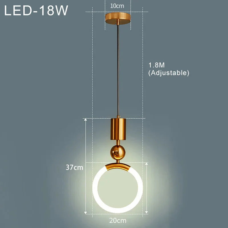 Nordivis Nordic Simple LED Pendelleuchte | Minimalistisches Design | Energieeffiziente Beleuchtung für Zuhause