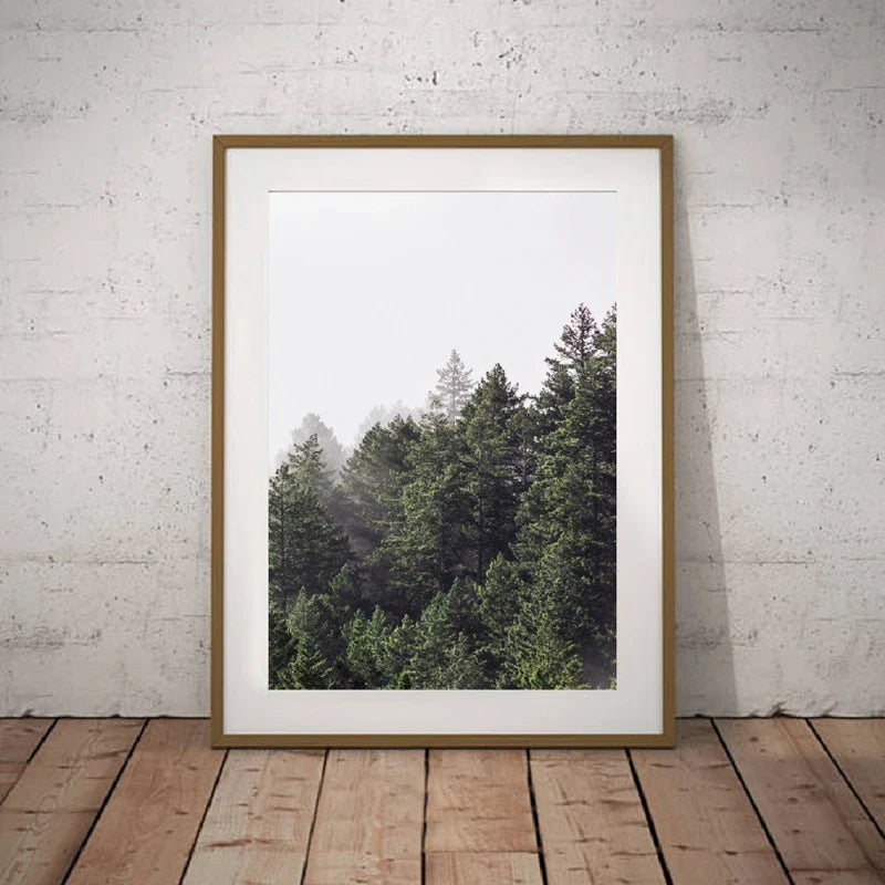 NatureVista Baum-Leinwand 3-Teilig | Waldlandschaft Wandkunst | Hochwertige Leinwandbilder | Deko für Zuhause