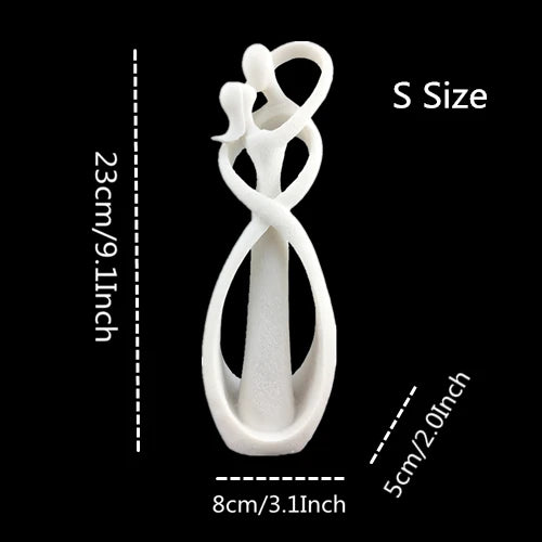 LoveSculpt Sandstein Liebhaber Statue | Hochzeitsdeko | Valentinstag Geschenk | Romantische Heimdekoration