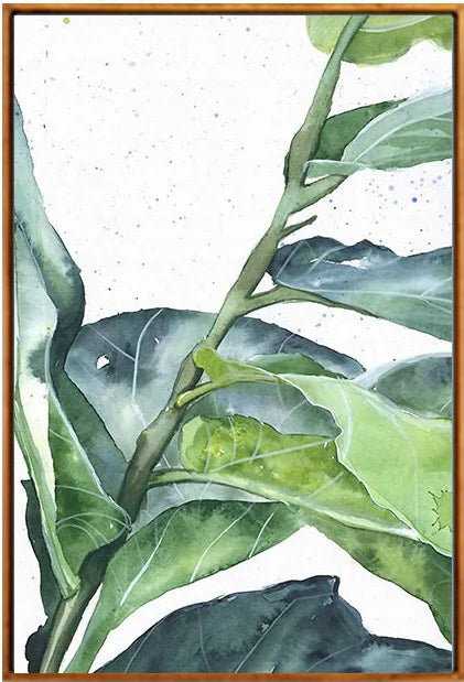 GreenLuxe Moderne Nordische Pflanzenleinwand | Leinwandbild | Wandkunst | Deko für Zuhause