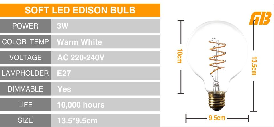 VintaraLux Klassische Vintage LED Glühbirne | Energiesparend & Dekorativ | Perfekt für Pendelleuchten & Kronleuchter