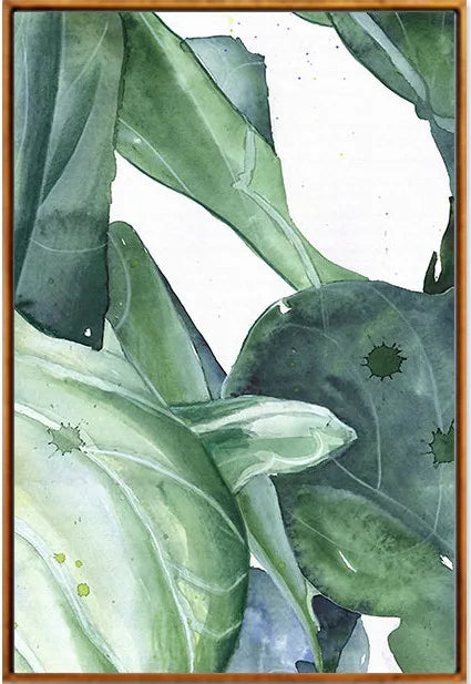 GreenLuxe Moderne Nordische Pflanzenleinwand | Leinwandbild | Wandkunst | Deko für Zuhause