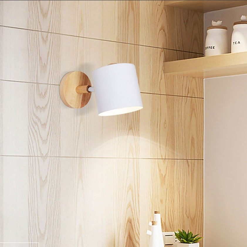 GlowWood Moderne LED-Holz Schlafzimmer Wandlampe | Minimalistisches Design | Warmweißes Licht | Energieeffizient