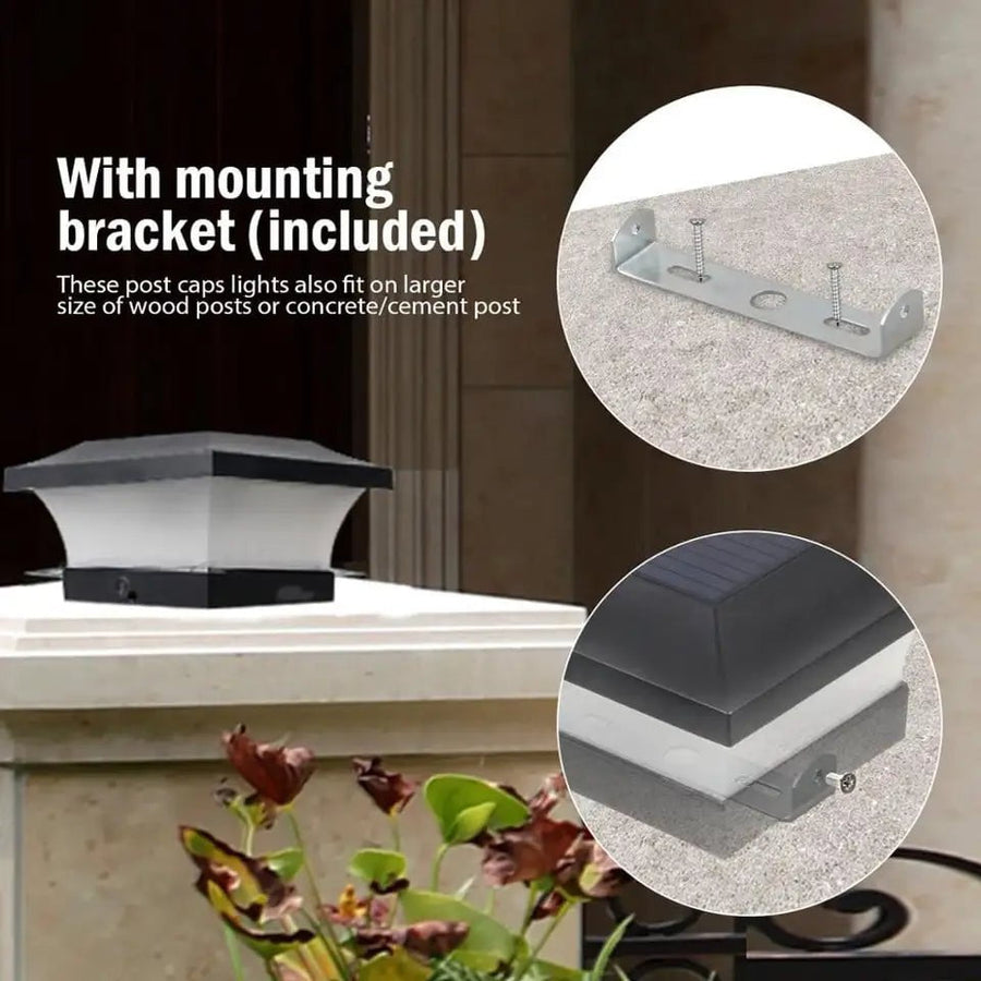 SolarVibe Moderne Solarbetriebene Säulenleuchte | Outdoor Gartenbeleuchtung | Energiesparend & Wetterfest