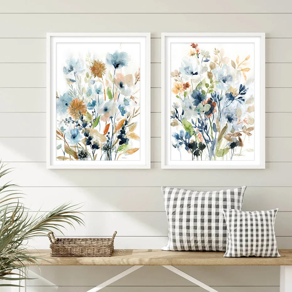 ArtisBloom Botanisches Aquarell Poster | Leinwanddruck mit Blumen & Blättern | Wandkunst für Wohnzimmer & Heimdekoration