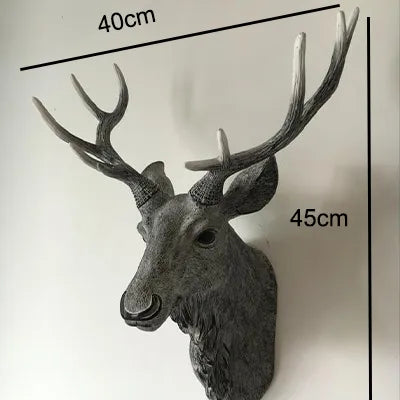 DeerCraft Harz Hirschkopf Wanddekoration | Faux Taxidermie | Bauernhaus-Deko | Tierkopf für die Wand