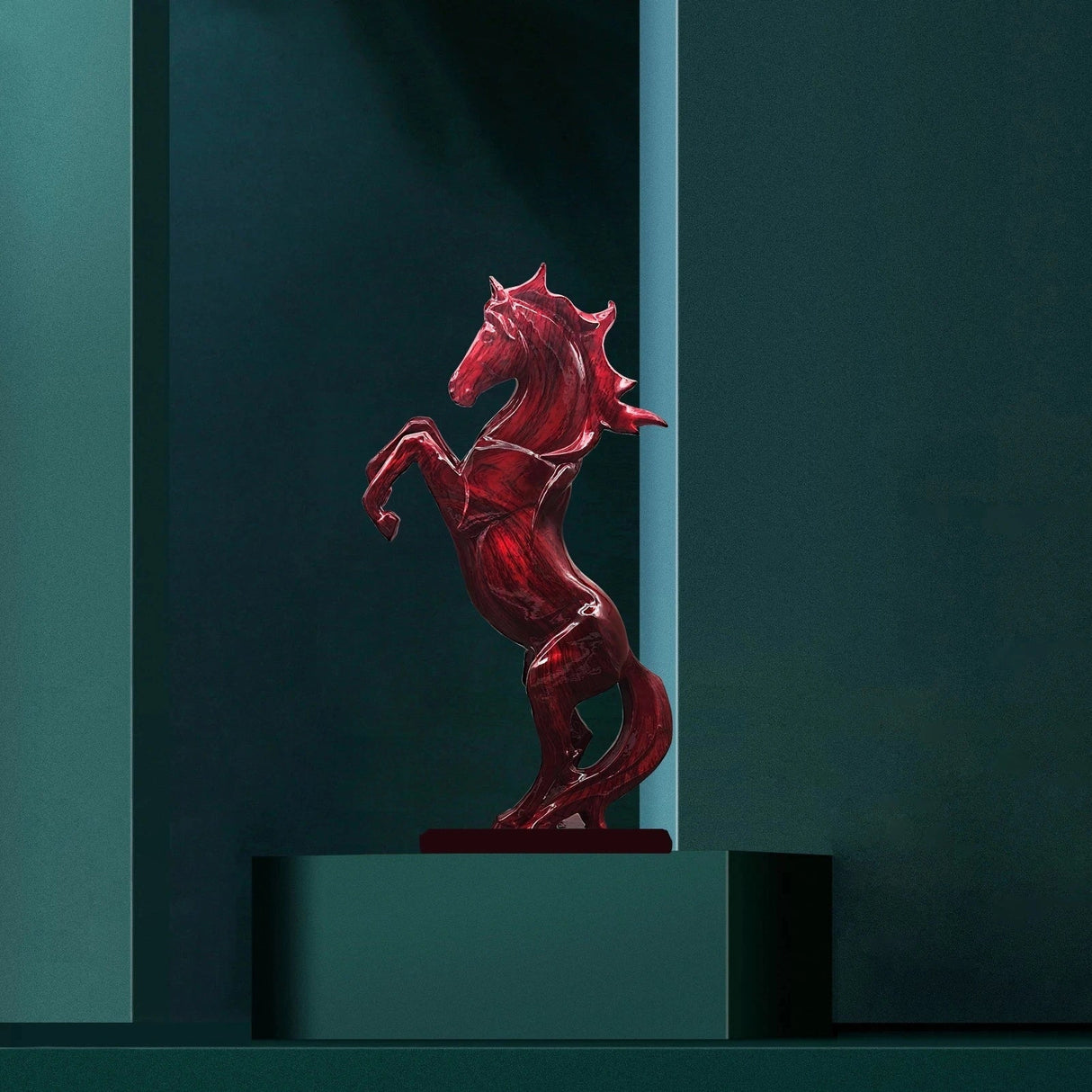 GraffiHorse Künstlerische Pferdestatuette | Graffiti Dekofigur | Skulptur für Wohnzimmer & Moderne Inneneinrichtung | Ästhetisches Highlight