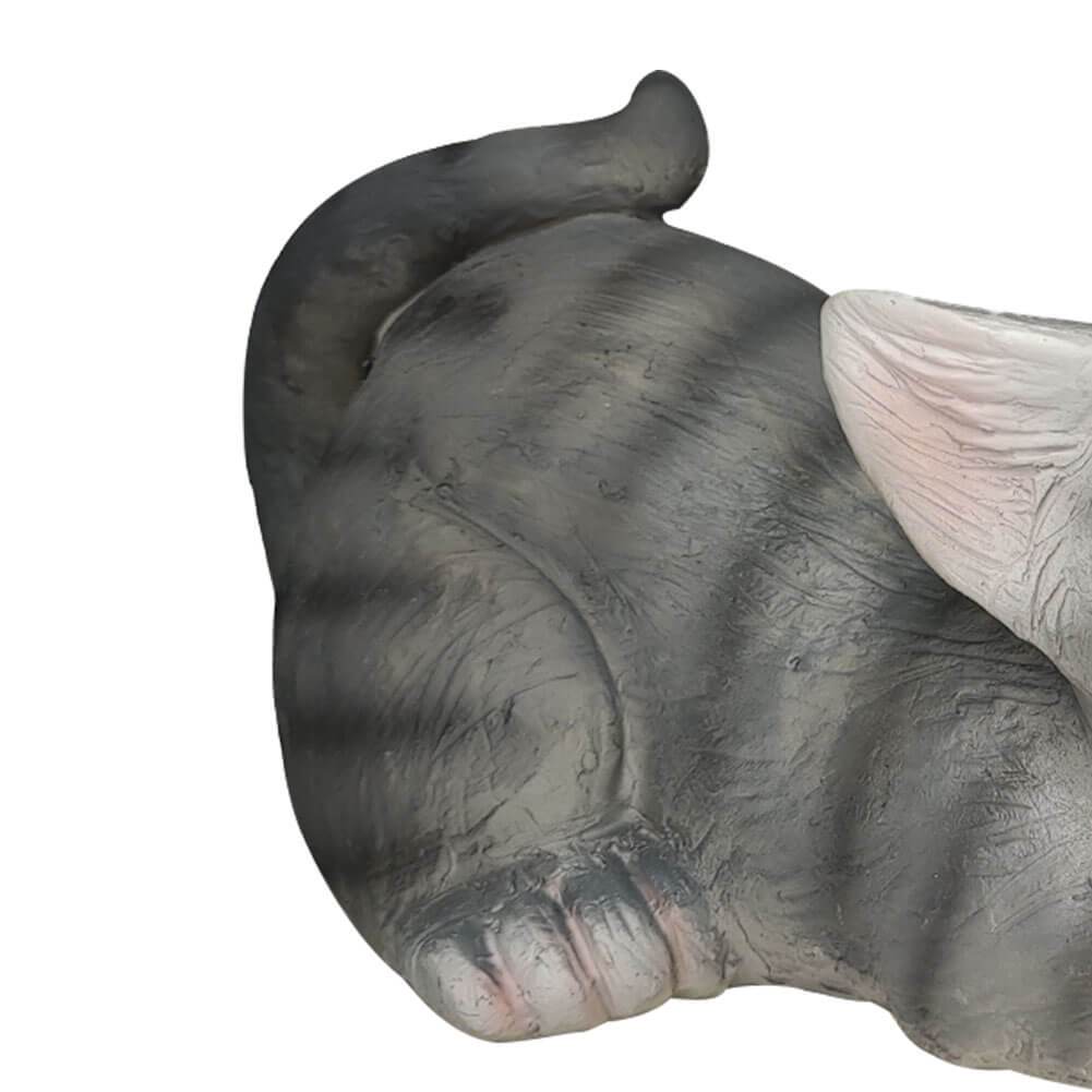 SolarPurr Gartenleuchte | LED-Katzenfigur mit Schmetterling | Solarbetrieben | Wetterfest | Dekoration für Außenbereiche