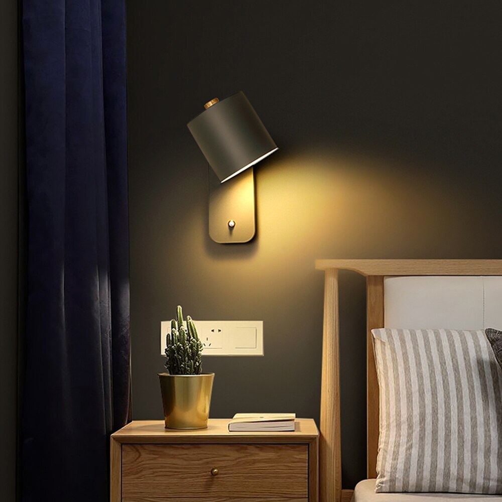 LumiSwitch Moderne LED-Wandlampe | Mit Schalter | Innenbeleuchtung | Deko für Zuhause | Minimalistisches Design