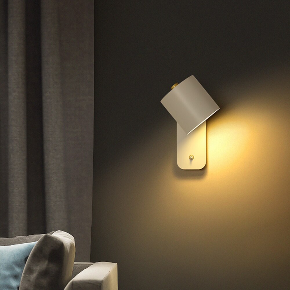 LumiSwitch Moderne LED-Wandlampe | Mit Schalter | Innenbeleuchtung | Deko für Zuhause | Minimalistisches Design