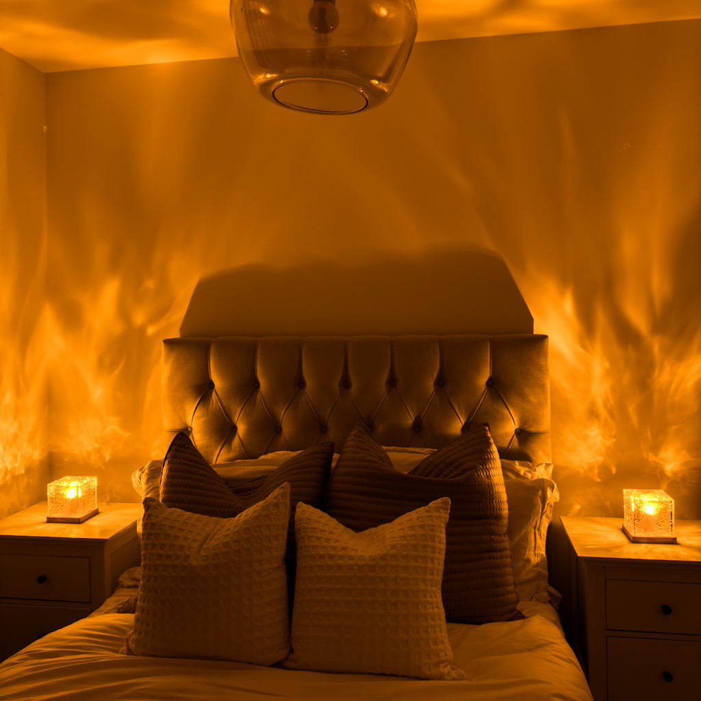 AuroraCube LED Lampe | Magisches 3D Stimmungslicht | Kabellose Tischlampe | Dekorative Beleuchtung