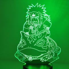 ShinoGlow 3D LED Lampe Naruto Jiraiya | Anime Nachtlicht | Stimmungslicht mit Farbwechsel | Dekoration für Kinderzimmer & Fans