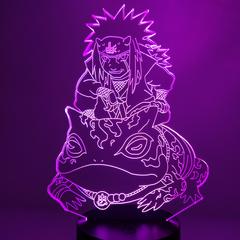 ShinoGlow 3D LED Lampe Naruto Jiraiya | Anime Nachtlicht | Stimmungslicht mit Farbwechsel | Dekoration für Kinderzimmer & Fans