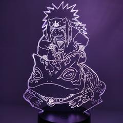 ShinoGlow 3D LED Lampe Naruto Jiraiya | Anime Nachtlicht | Stimmungslicht mit Farbwechsel | Dekoration für Kinderzimmer & Fans