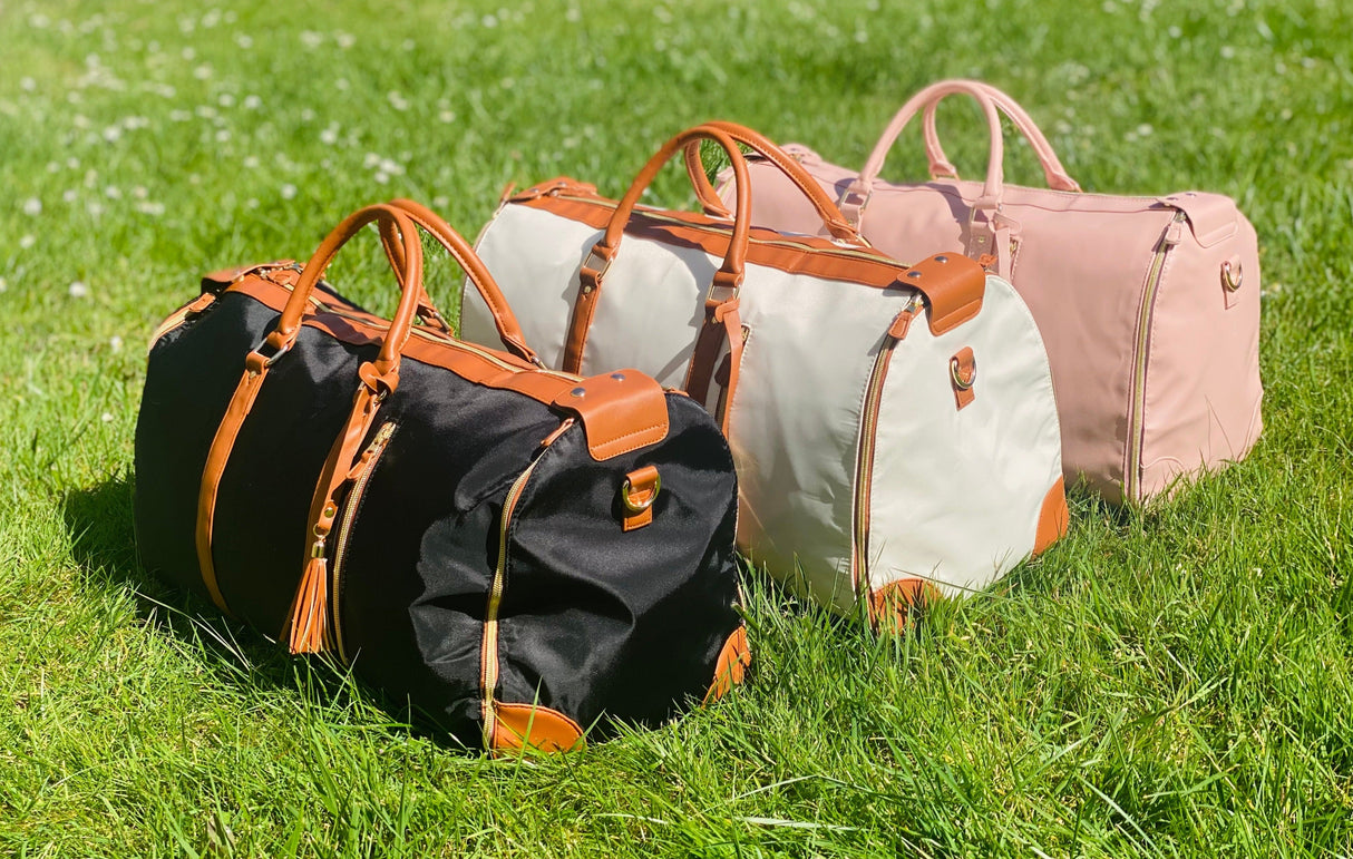 PackMate Faltbare Reisetasche | Leicht, Geräumig & Vielseitig | Perfekt für Reisen & Alltag | In Schwarz, Beige & Rosa erhältlich