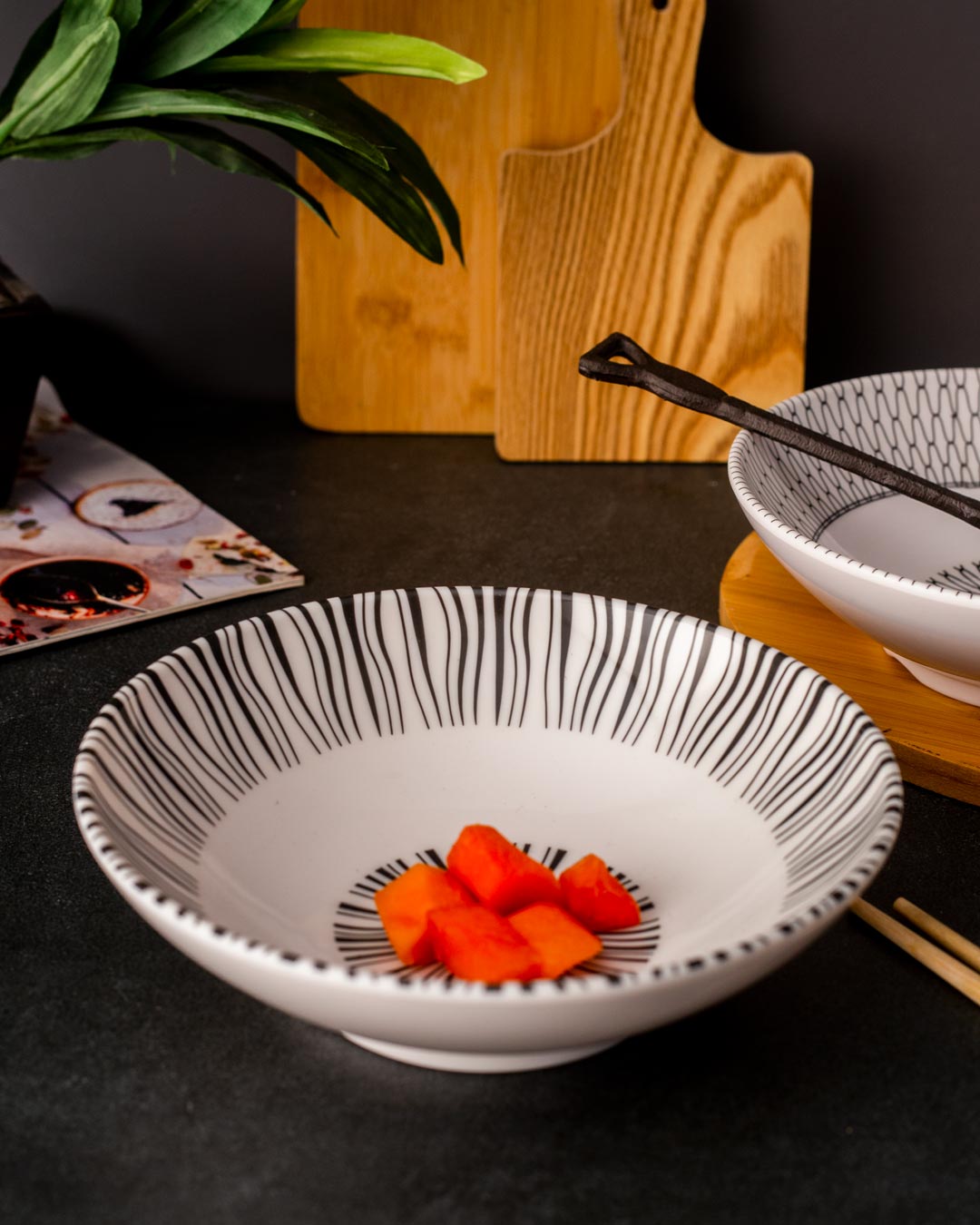 PureServe: Weiße Melamin Servierschüssel | Leicht & Bruchfest | Perfekt für Küche & Garten