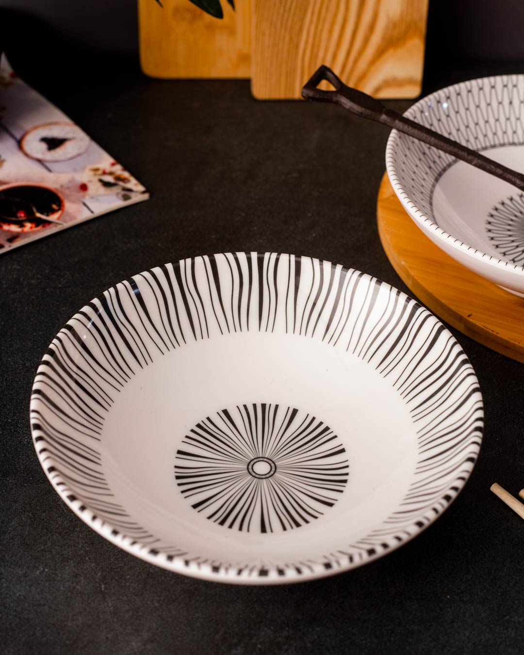 PureServe: Weiße Melamin Servierschüssel | Leicht & Bruchfest | Perfekt für Küche & Garten