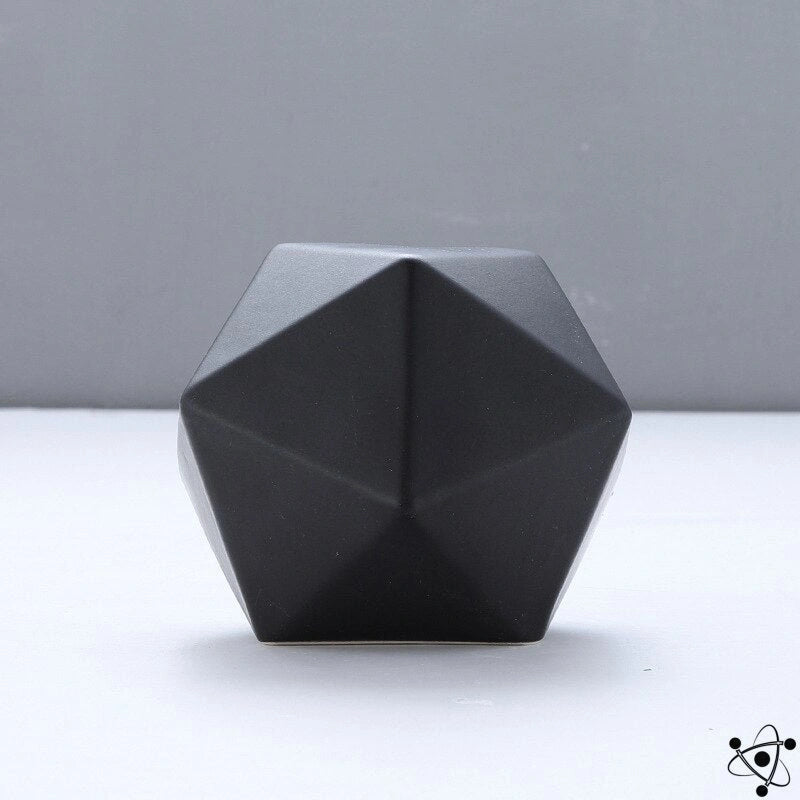 GeoArt Ikosaeder-Skulptur | Moderne Dekoration aus Metall | Geometrisches Design für Zuhause