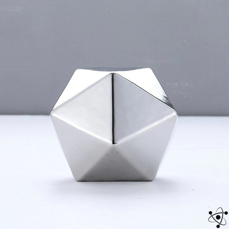 GeoArt Ikosaeder-Skulptur | Moderne Dekoration aus Metall | Geometrisches Design für Zuhause
