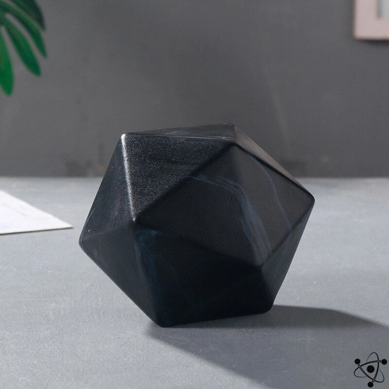 GeoArt Ikosaeder-Skulptur | Moderne Dekoration aus Metall | Geometrisches Design für Zuhause