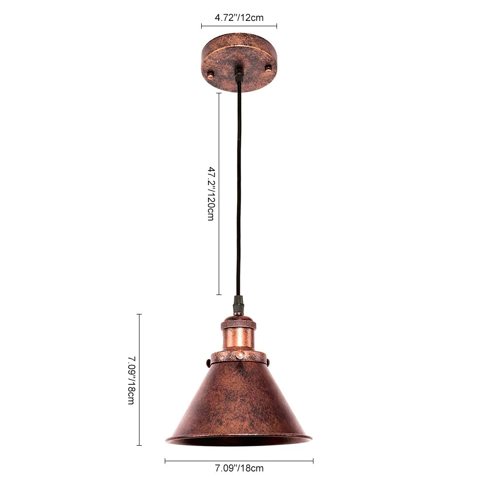BrassNova Industrielle Vintage-Pendelleuchte | Antikes Kupferdesign | Retro Deckenlampe