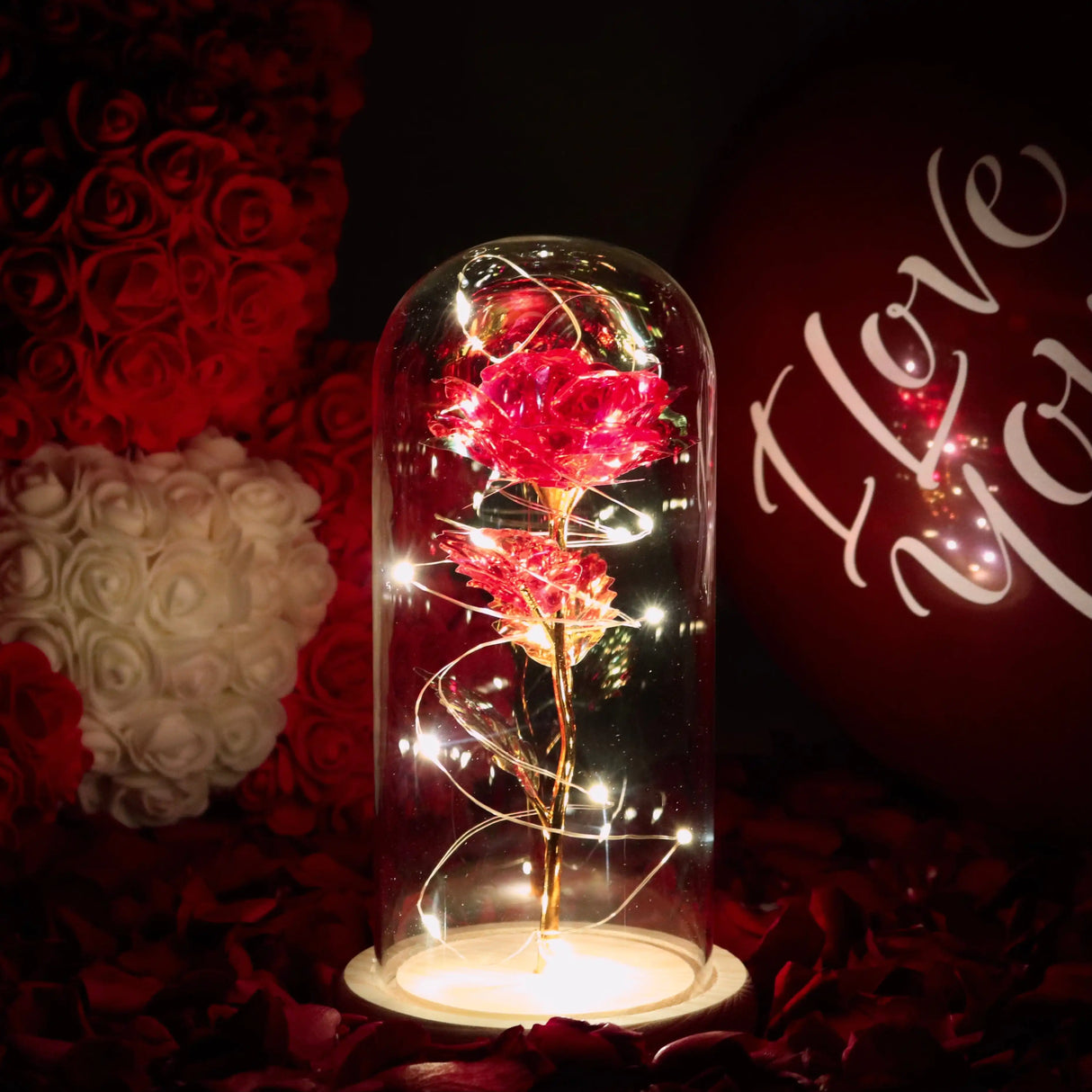 StarBloom Ewige Rose Lampe | LED-Galaxie-Licht | Romantische Dekoration | Perfektes Geschenk