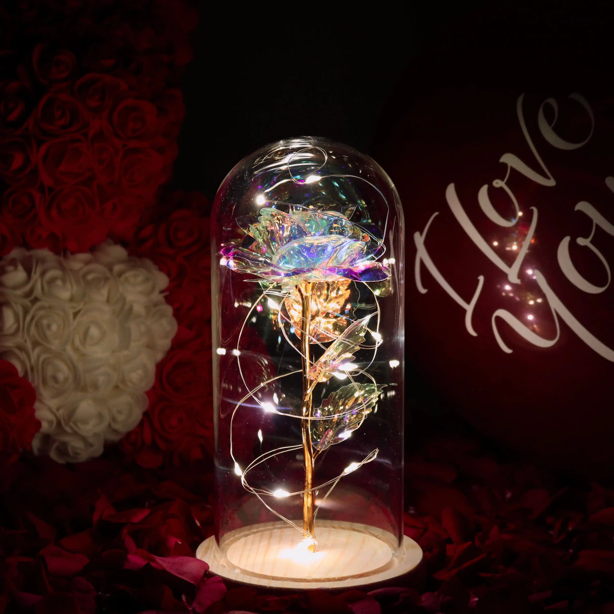 StarBloom Ewige Rose Lampe | LED-Galaxie-Licht | Romantische Dekoration | Perfektes Geschenk