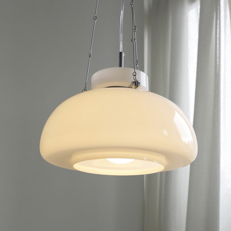 LumoPearl Milchige Pendelleuchte | Modernes Design | LED Beleuchtung | Stilvolle Wohnraum-Deko