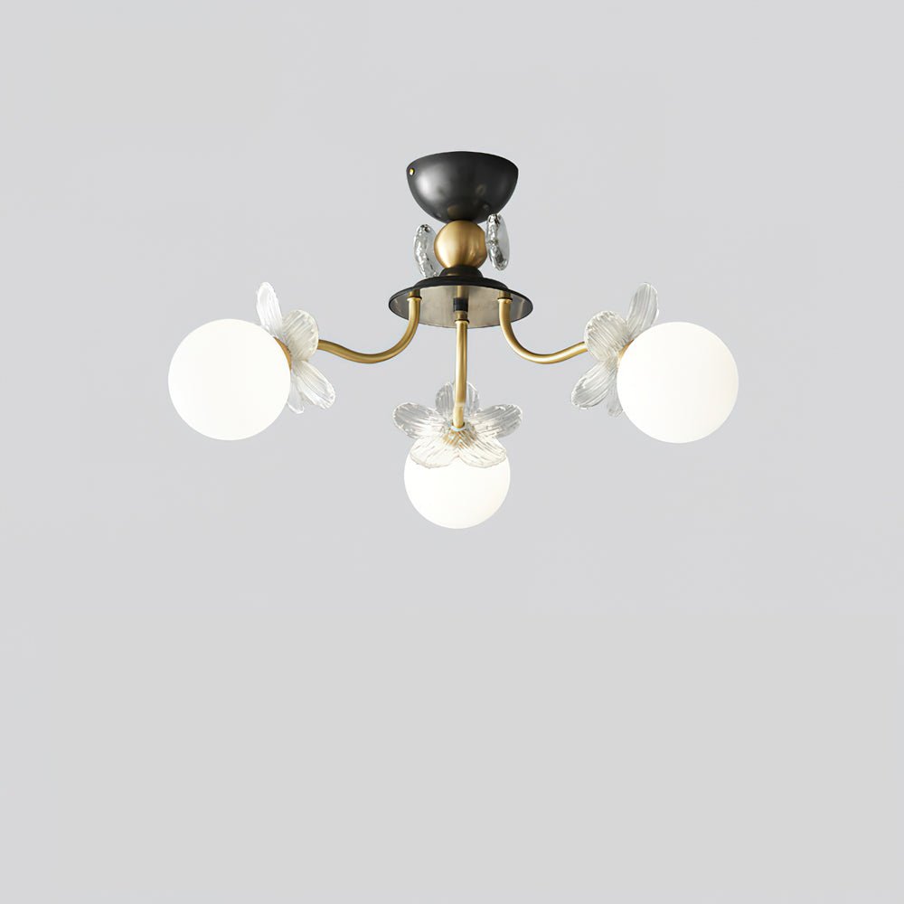 Florialis Blossom Flower Glas-Kronleuchter | Elegantes Blütendesign | Luxuriöse Beleuchtung für Zuhause