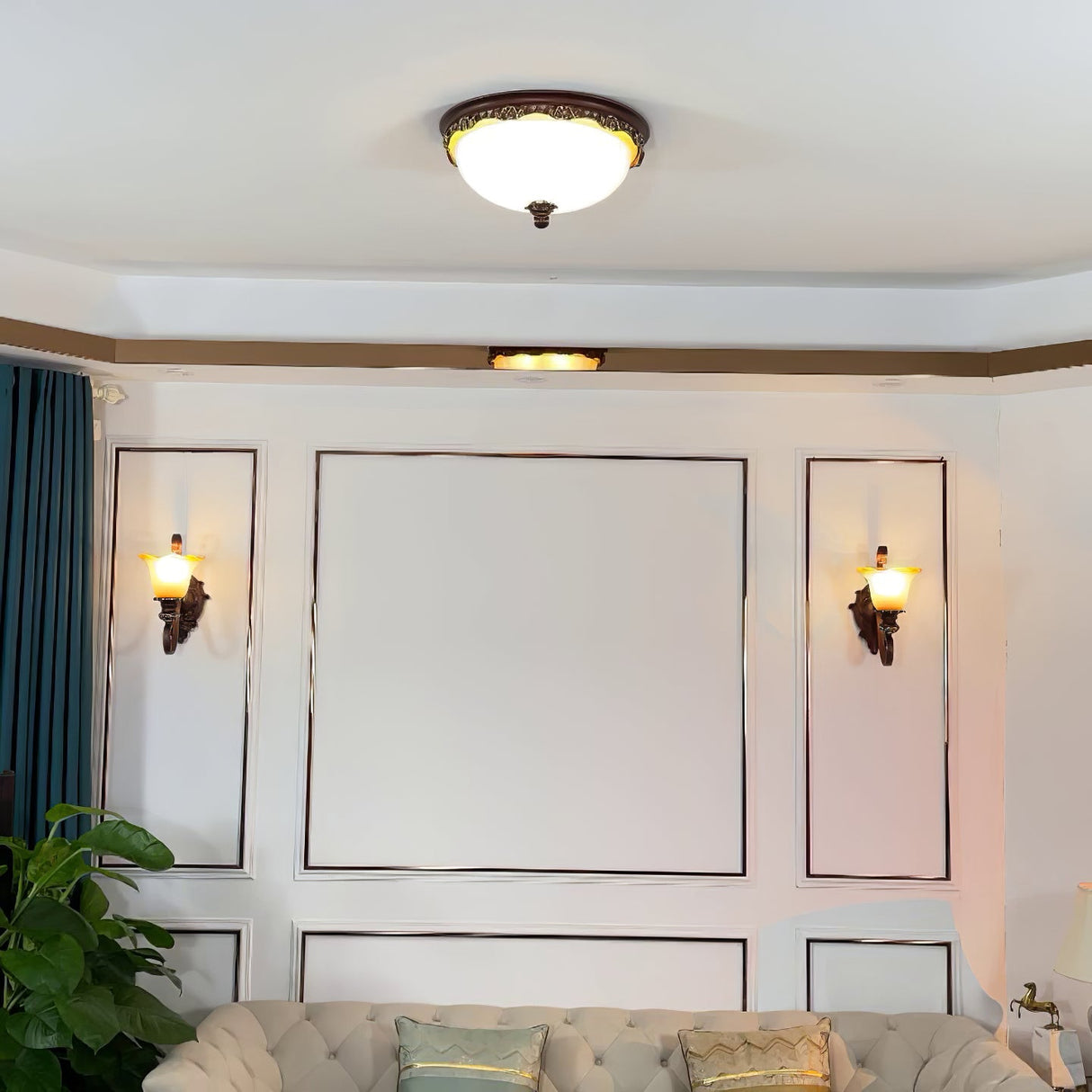 HaloBright Deckenleuchte im modernen Design | Stilvolle LED-Beleuchtung | Verschiedene Größen & Bronze-Finish