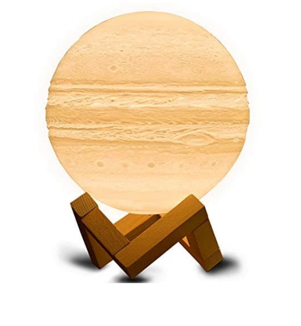 LunoraShine LED Jupiter Lampe | Feenhaftes Stimmungslicht | Kabellos | Dekorative Tischlampe | Wohnambiente für Zuhause
