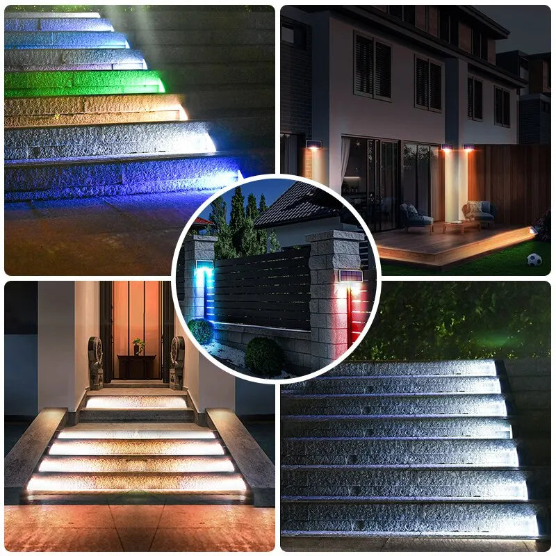 SolarStep LED Außenleuchten | Solarbetriebene Stufenbeleuchtung | Warmweiß & Kaltweiß