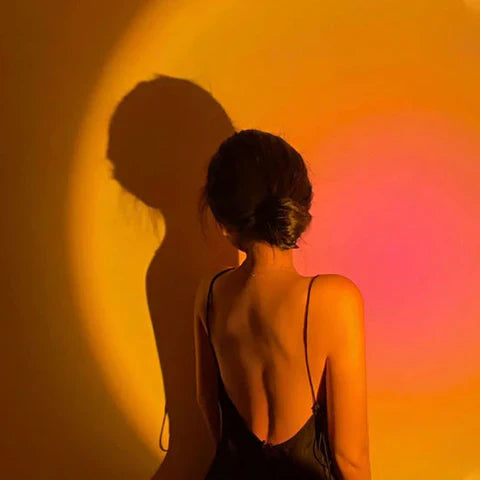 SunsetGlow LED Sonnenuntergang Lampe | Romantische Atmosphäre | Farbwechsel Stimmungslicht | Deko für Zuhause