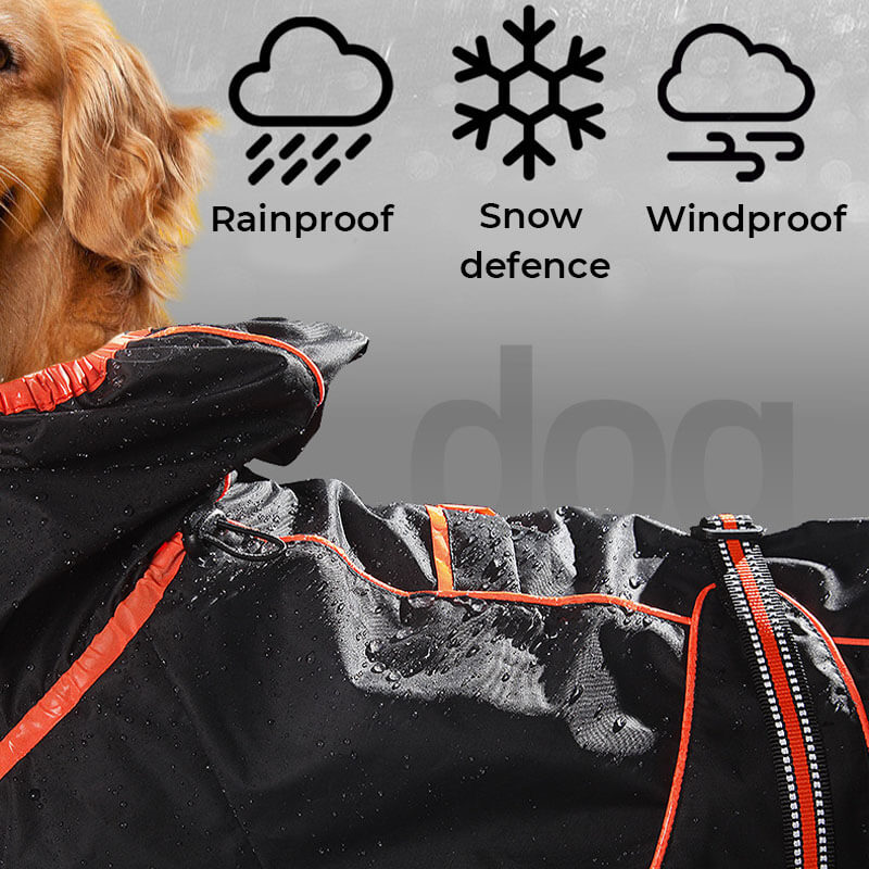 RainPup Outdoor Hunderegenjacke | Wasserdicht & Verstellbar | Perfekt für Große Hunde